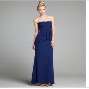 BCBGMAXAZRIA Ruella Strapless Peplum Gown